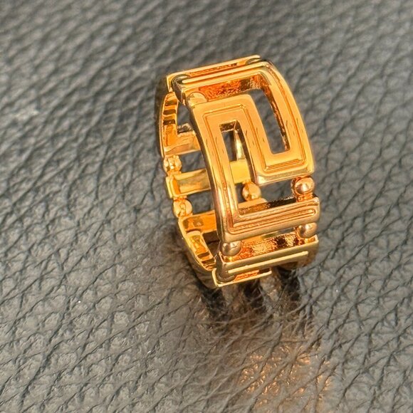 Versace Gold Men's Ring - Picture 10 of 11